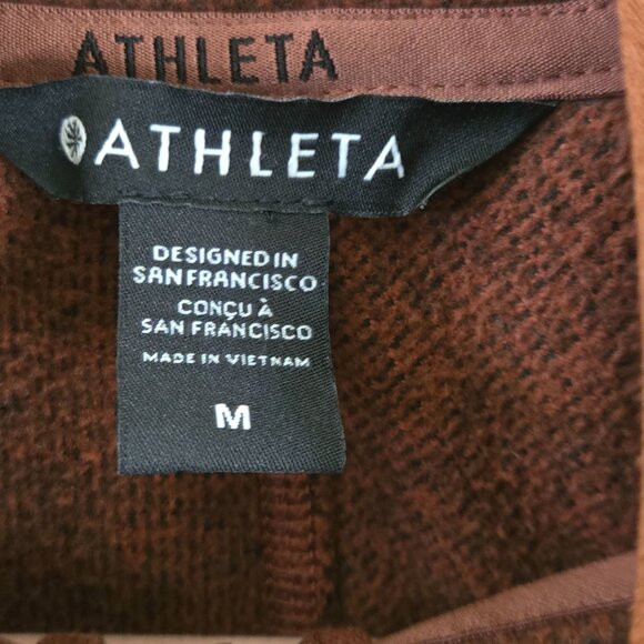 Athleta Stroll Fleece Full Zip Mahogany Pockets 2022 Size M - Picture 6 of 8